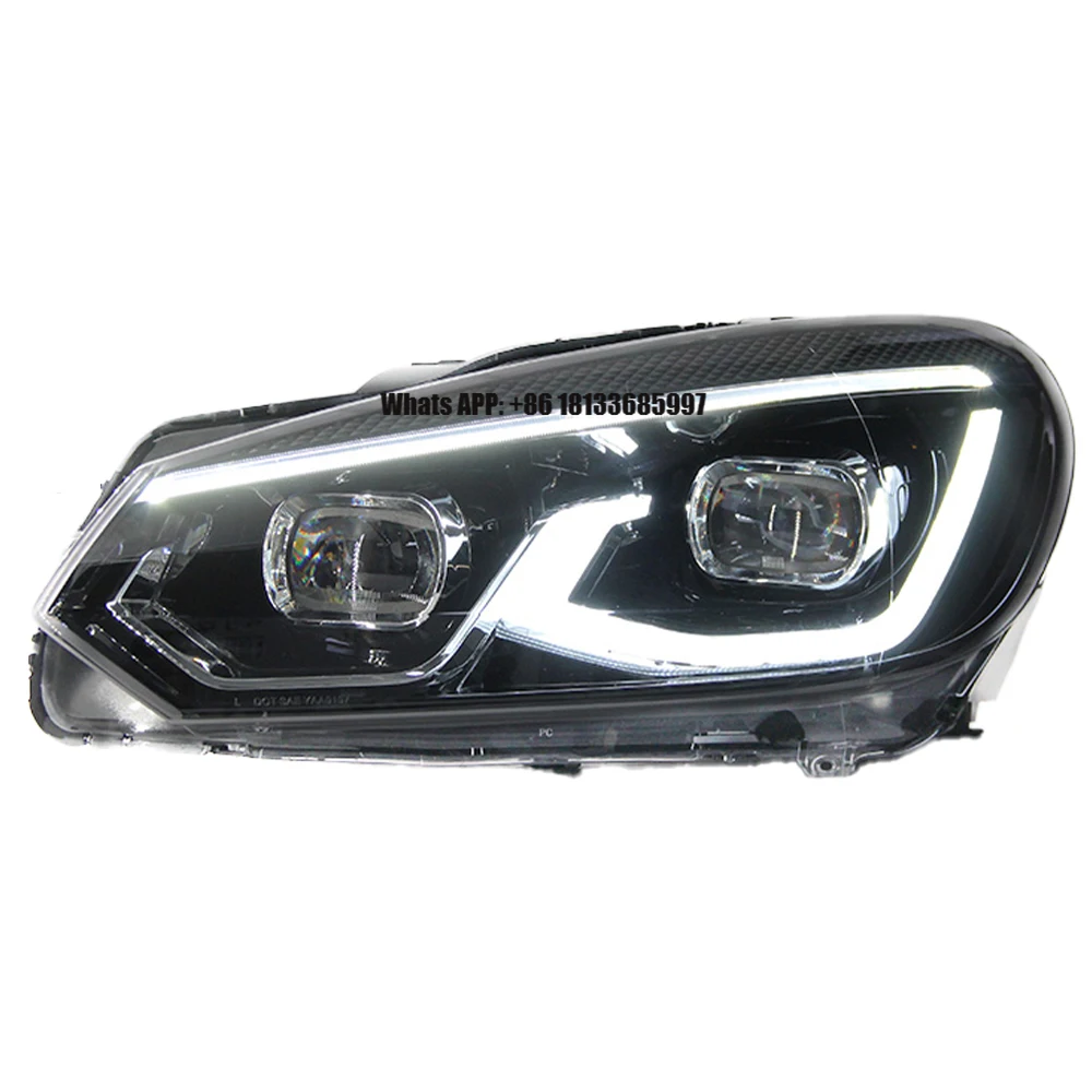 

Car Front Lamps for VW Golf 6 MK6 2010-2012 Assembly Upgrade New Golf 8 LED Auto Headlight Projector Double Lens Hot Accessories