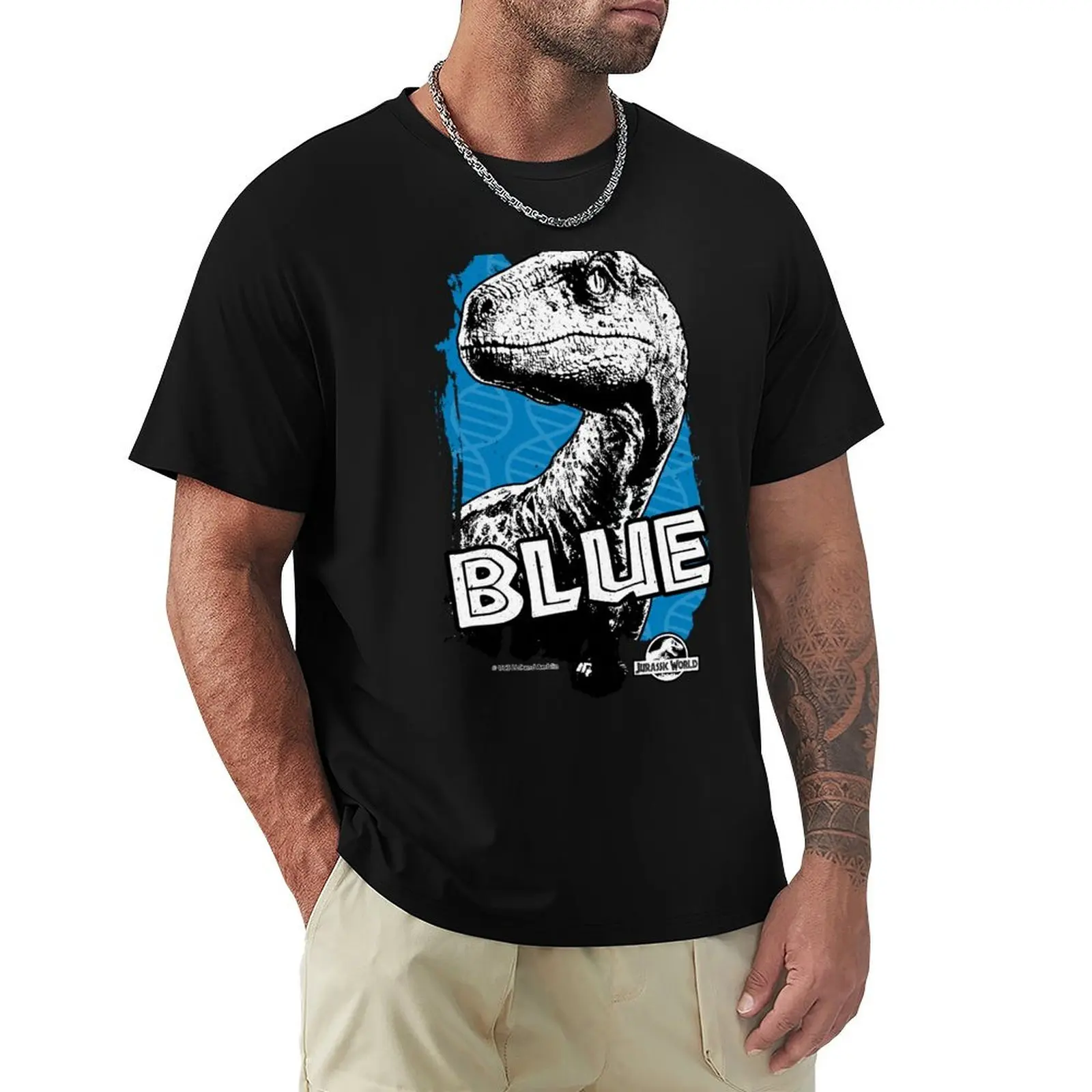 

Jurassic World - Blue Fan Art Graphic 2 T-Shirt Tough Fabric Work Tee