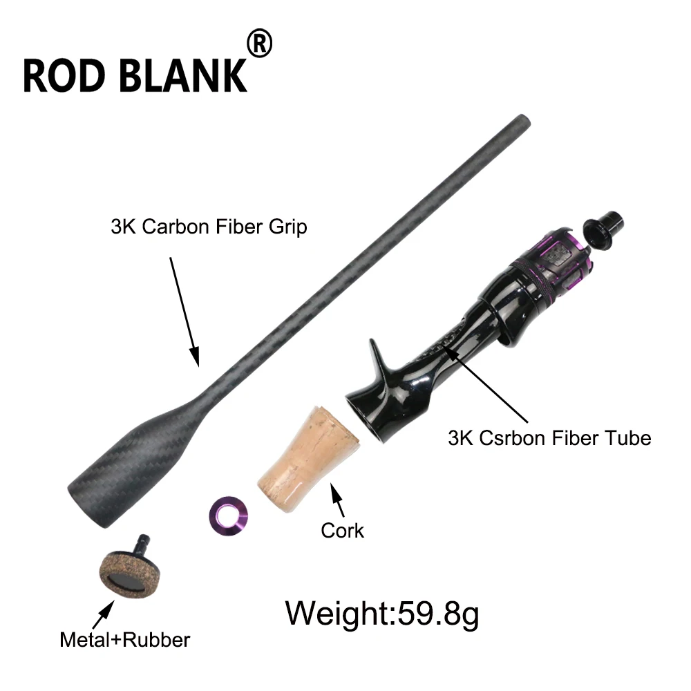 Rod Blank 1 Set Carbon Trout Fishing Handle kit Spinning Casting Trout Fishing Rod Building Component Rod DIY Repair Accessory