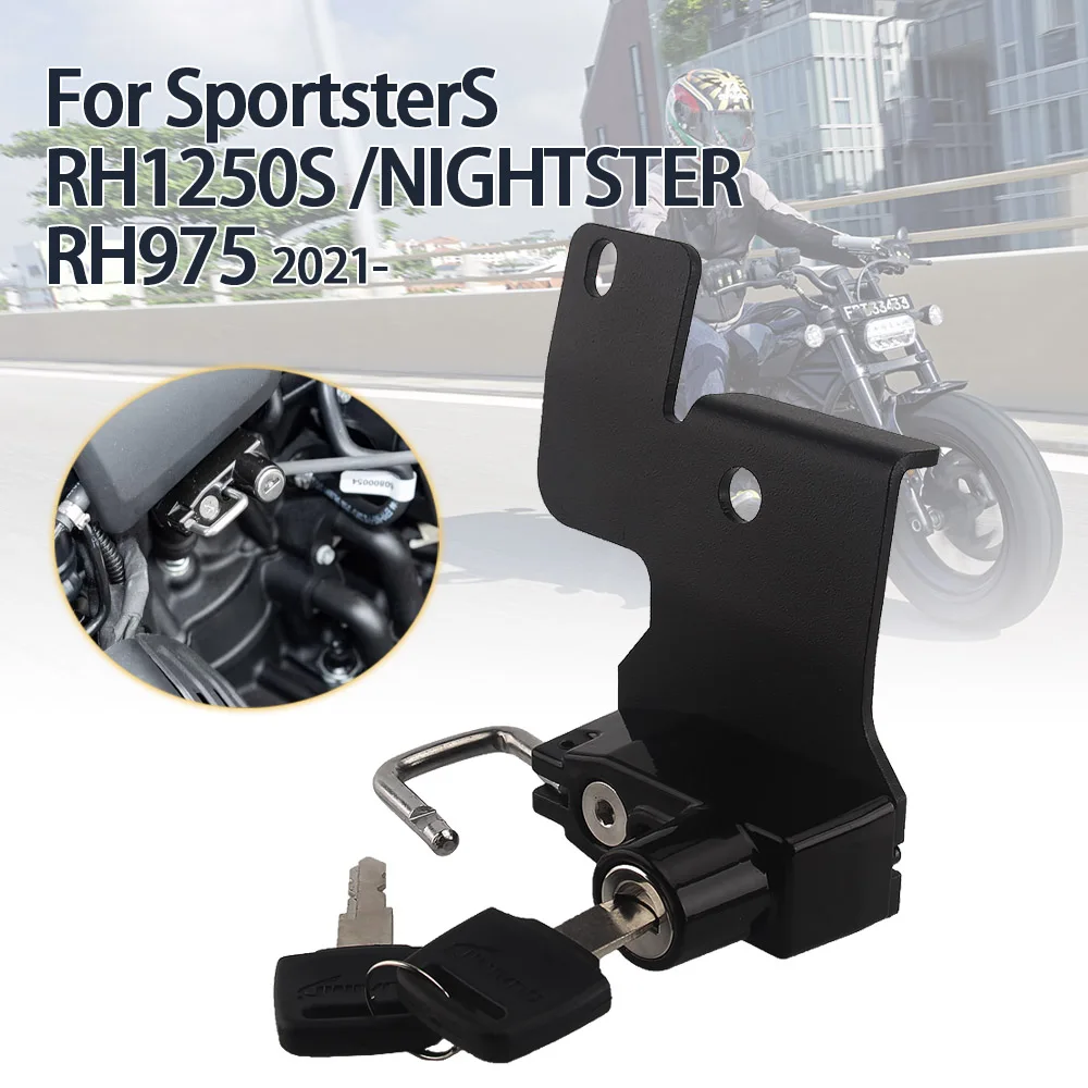 Helmet Lock Fit For SportsterS RH 1250 S RH1250S 2021- NIGHTSTER RH975 2022- Mount Hook Anti-theft Security Lock