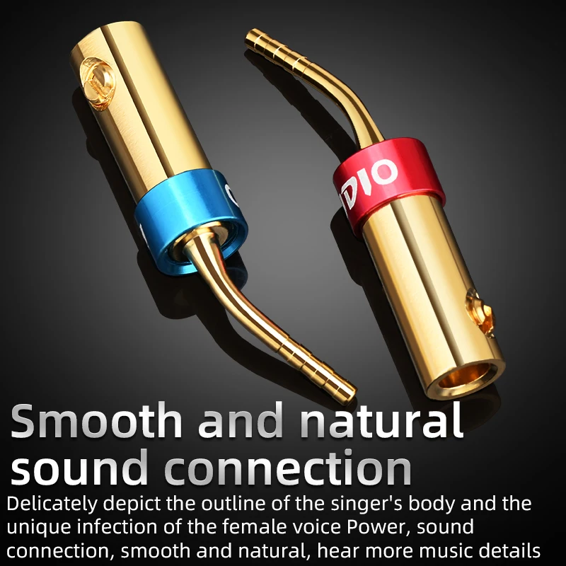 ATAUDIO 8PCS HiFi Banana Plug Pure Copper  Banana Connect for Speaker Cable Pin  Musical Audio