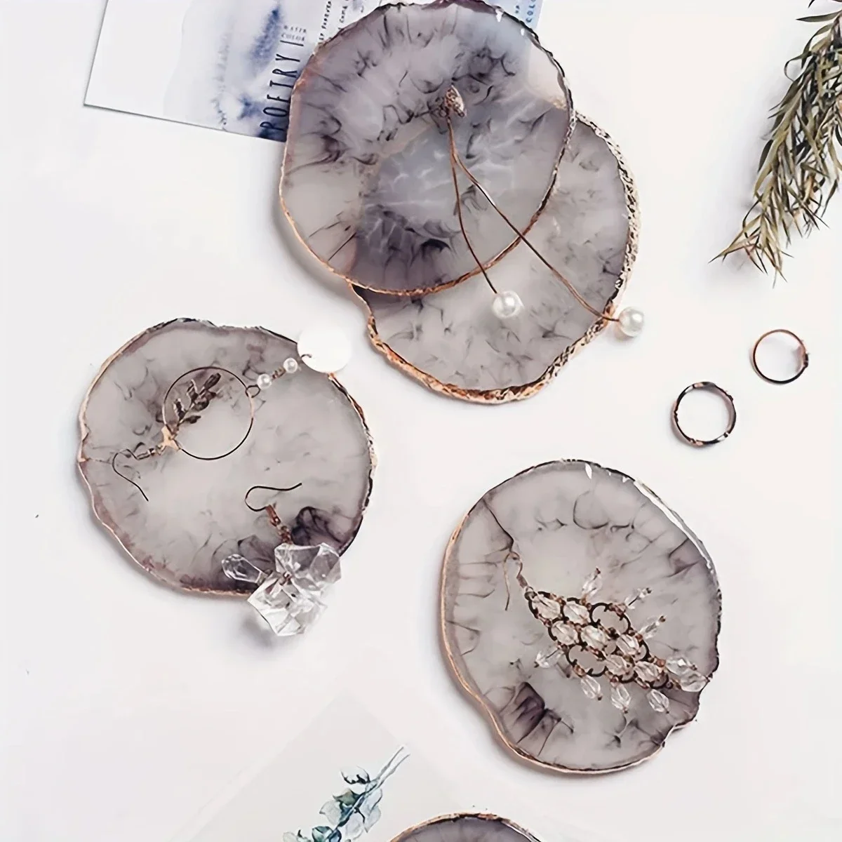 Plateau de rangement de bijoux, plateaux d'exposition de bijoux, support de plateau pour collier, Bracelet, bague, boucle d'oreille, 1 pièce