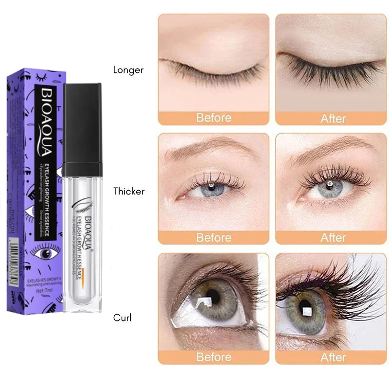 Fast Eyelash Growth Serum 7 Days Natural Eyelash Enhancer Longer Fuller Thicker Curling Lash Treatment Eye Care Products Makeup