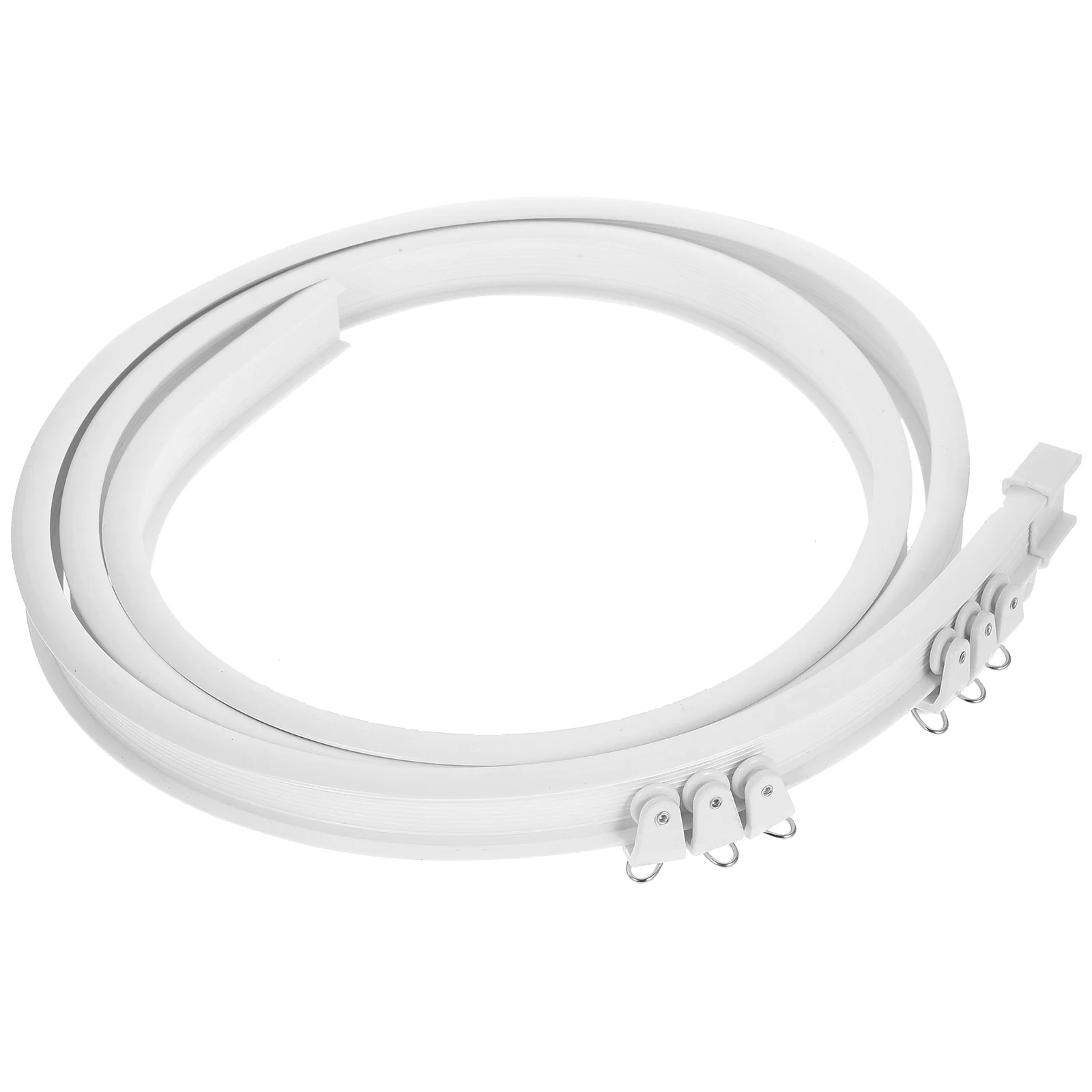 

Stainless Steel PVC Ceiling Curtain Track Set Stable Strong Load-Bearing Lightweight Smooth Roller Noise Reduction Room