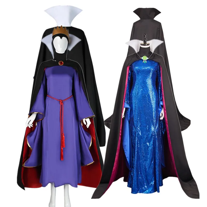 

Фантазия Злая Королева Косплей Костюм Принцесса Снег Женское Платье Плащ Сценические Наряды Хэллоуин Карнавальный Вечерние Костюм