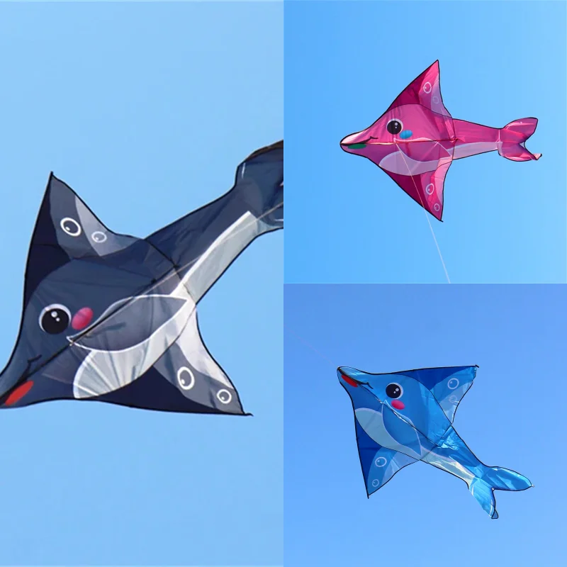 free shipping 10pcs dolphin kites flying toys for children kites factory nylon kites reel snake fishing line child game windsurf