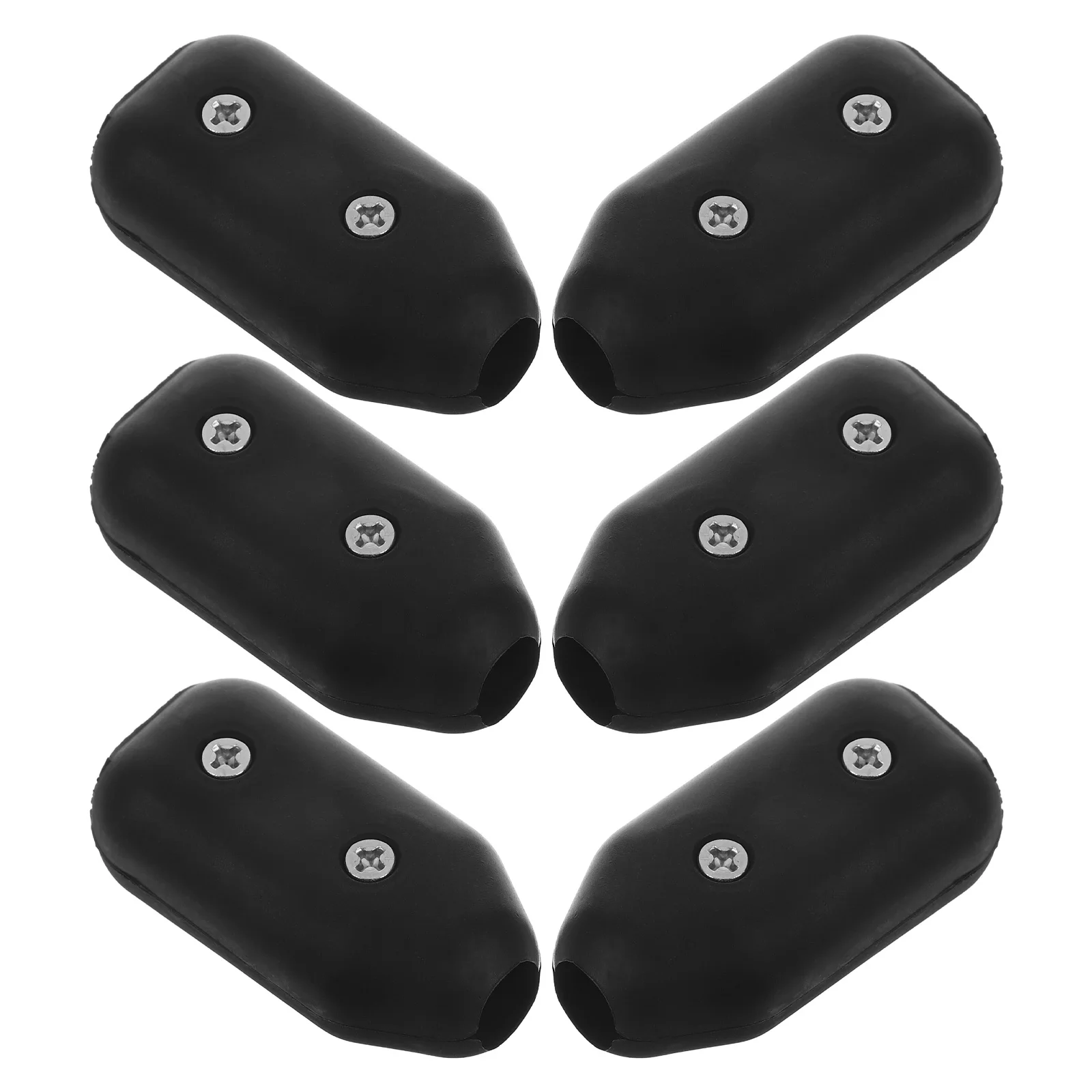 

6 Pcs Plastic Rope Clip Heavy Duty Connector Weave Black Nylon Blind Cord Holder