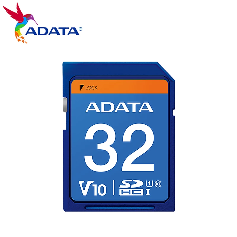 ADATA Premier-tarjeta de memoria SDXC/SDHC UHS-I V10 U1 C10 SD, 16GB, 32GB, 64GB, hasta 100 Mb/s, sd 3,0, cámara digital