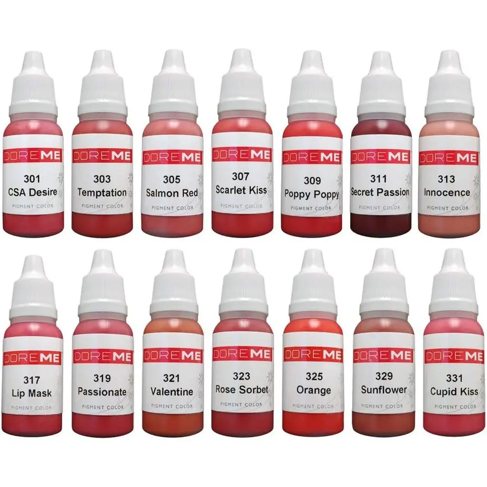 

Permanent Makeup Pigment Set Kit Ink Color Cosmetic Micropigmentation Sets (Red)