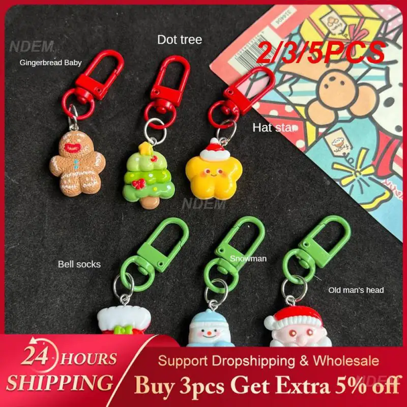 2/3/5PCS Cartoon Keychain Fashion Accessories Festive Unique Christmas Keychain Pendant Christmas Gifts Demand Cute Key Chain