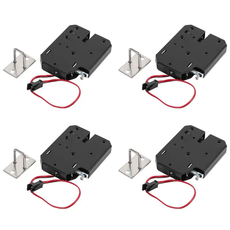 abzz-4x-12v-2a-電磁ロック-150kg-330lb-フェイルセーフ保持力-電磁式ドアアクセス制御システム