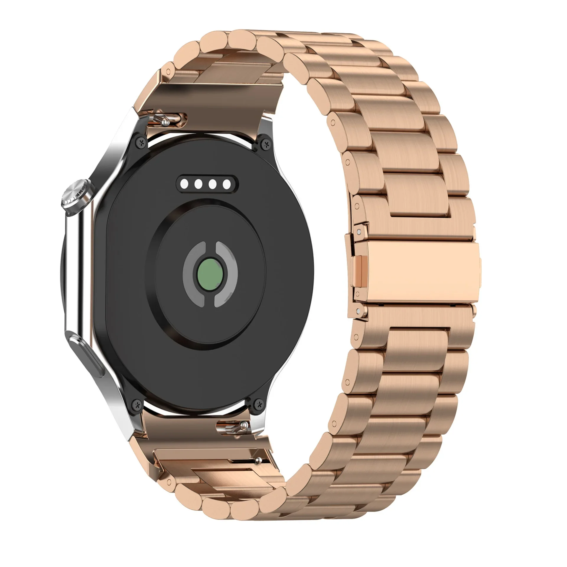 حزام ساعة من الفولاذ المقاوم للصدأ بدون ثغرات ، سوار بديل لساعة OPPO X ساعة ذكية ، واجهة دائرية
