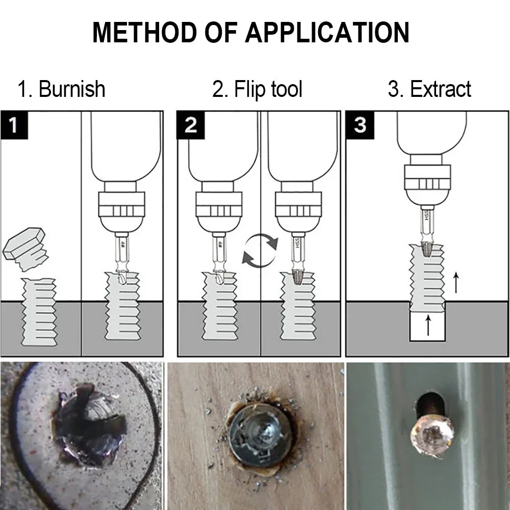 22Pcs 2-12mm Damaged Screw Extractor Set High Speed Steel Stripped Screw Extractor Set Quickly Damaged Bolt Screw Extractor Kit
