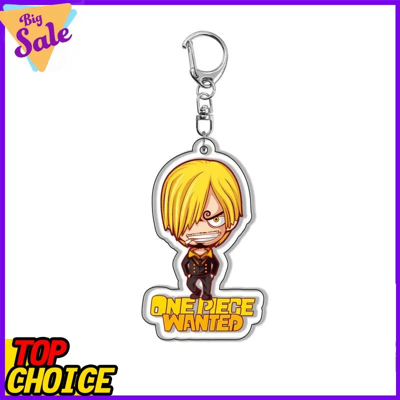 قطعة واحدة لوفي زورو سلسلة مفاتيح مصنوعة من الأكريليك أنيمي المفاتيح اكسسوارات المفاتيح المخصصة لمحبي هدية للرجال النساء بنين بنات تأثيري #4