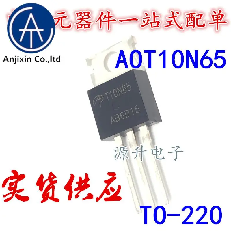 

10PCS 100% orginal new AOT10N65/T10N65