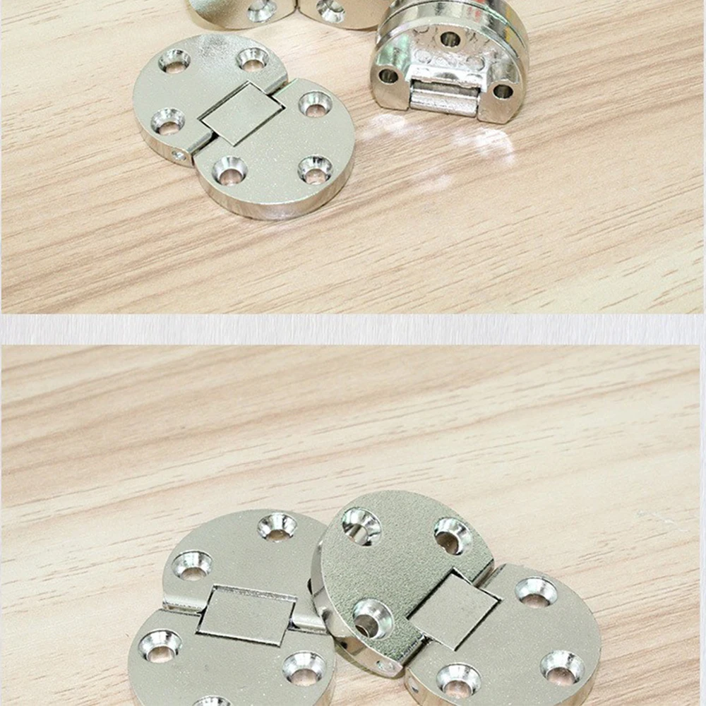 Zinc Alloy 180 Degrees Folding Table Hidden Hinge Table Embedded Hinge Furniture Cabinet Concealed Connector Bracket W/Screws