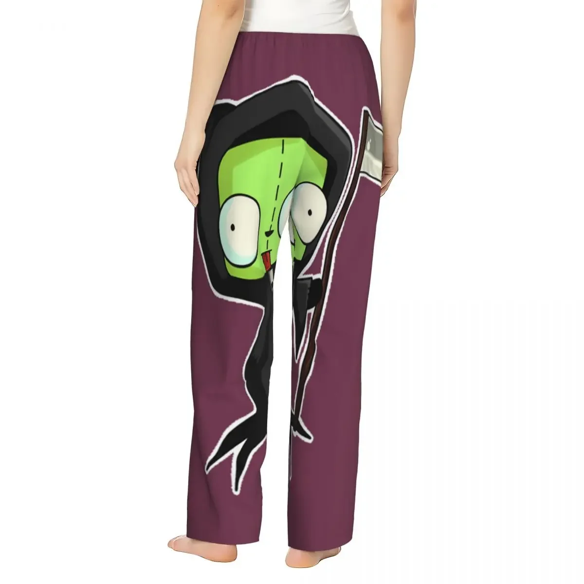 Custom Invader Zim - Gir Spooky Women Pajama Pants Lounge Sleep Sleepwear Bottoms with Pockets