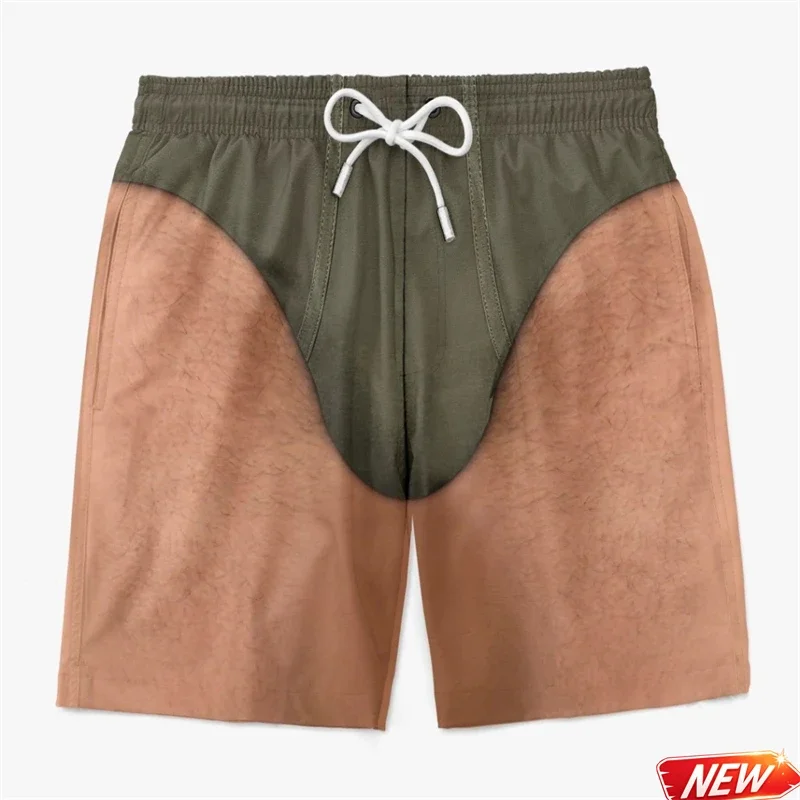 Lustige Badehose für Männer 3D-Druck Leopardenmuster Kunstleder Sommer Urlaub Strandshorts Hawaiianisches Reisegeschenk für Männer Surfbrettshorts – Detail 14