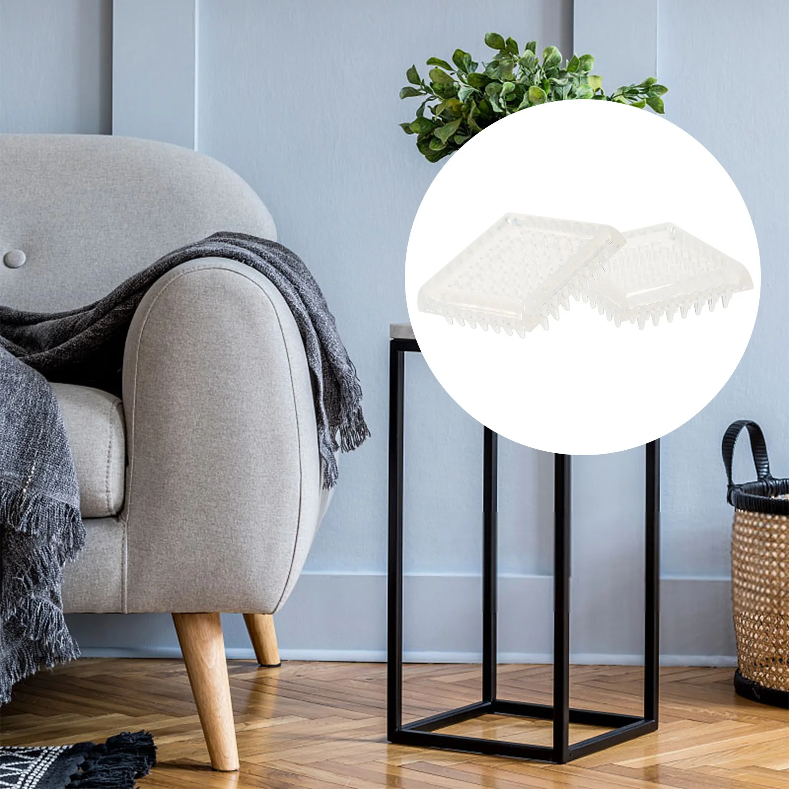 

8 Pcs Anti Slip Furniture Pads Plastic Chair Leg Floor Protectors Prevent Sliding Shaking Hardwood Floor Damage Easy