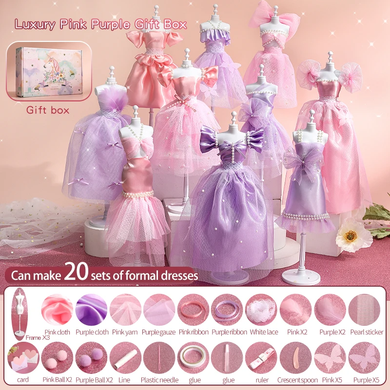 ชุดงานฝีมือออกแบบแฟชั่น DIY สำหรับเด็กผู้หญิง - บรรจุกล่องของขวัญขนาดใหญ่ เหมาะสำหรับเป็นของขวัญวันเกิดและของเล่นเด็ก