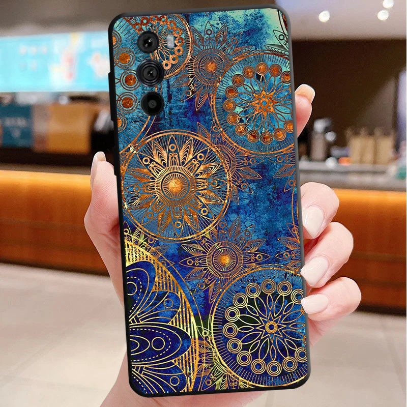 حافظة هاتف لهاتف موتورولا إيدج 50 40 برو 60 50 40 30 Ultra Neo Fusion Moto G85 G72 G53 G54 G84 G13 G32 ماندالا زهرة الطوطم #2