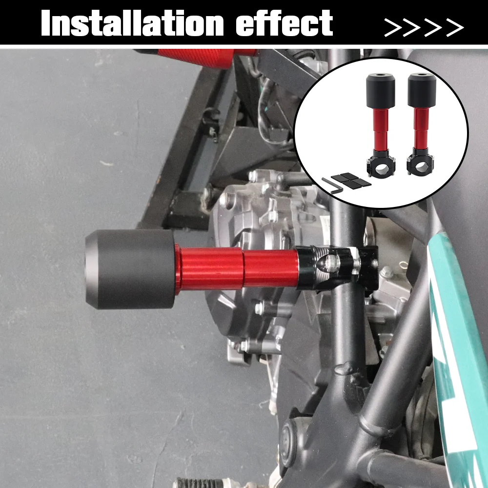 Universal Motorcycle Accessories Clamp Crash Protector CNC Motorbike Frame Sliders Crash Pad Electric Scooter Falling Protection