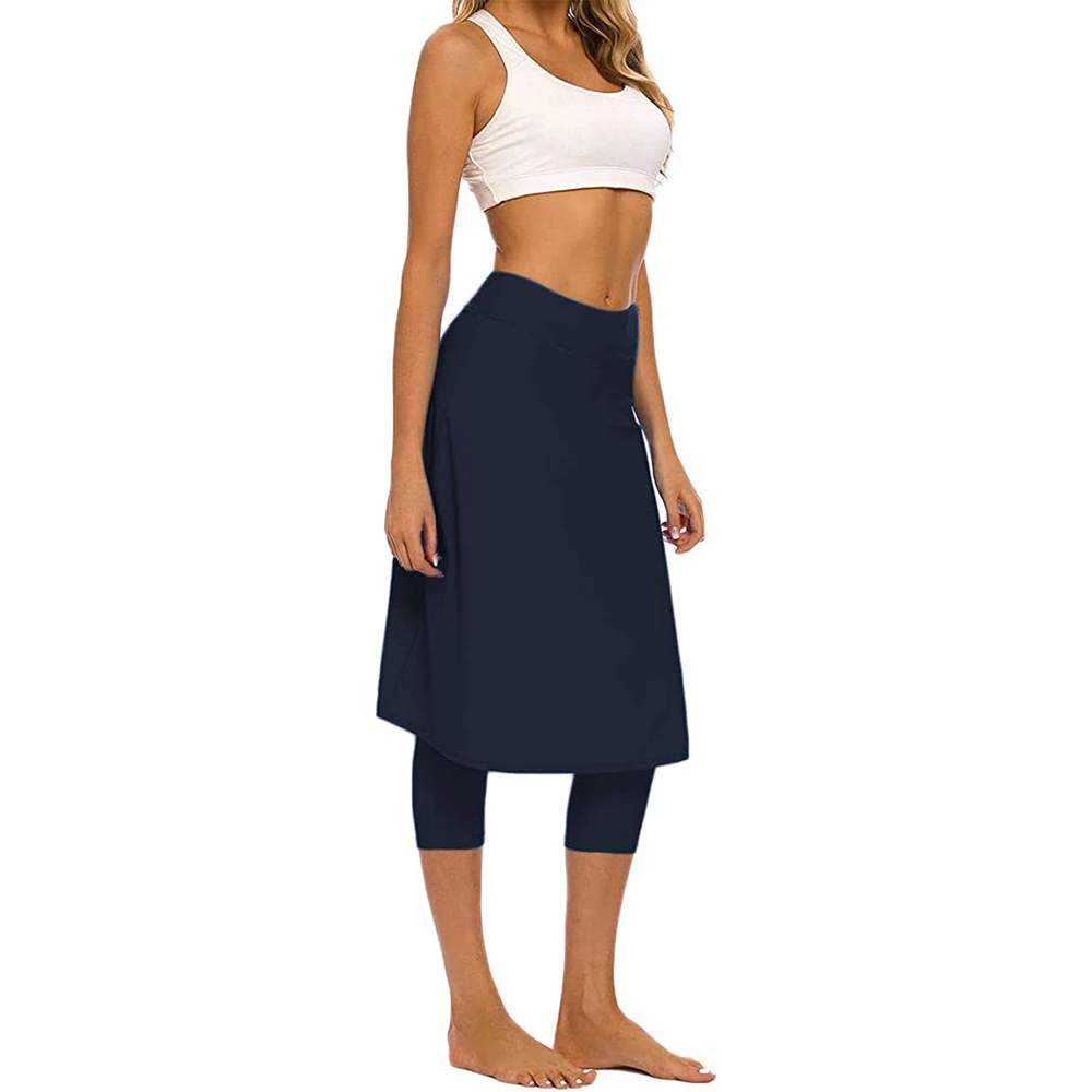 Women Long Skirted with Swim Legging