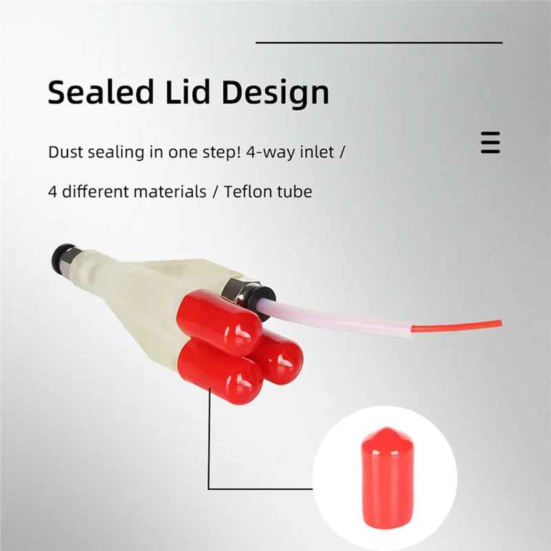 

3D Printer Parts 4-In-1 Adapter Material Pipe Expansion Port Connect 4 Feeding Modules Adapter For X1/P1 X1C P1S P1P