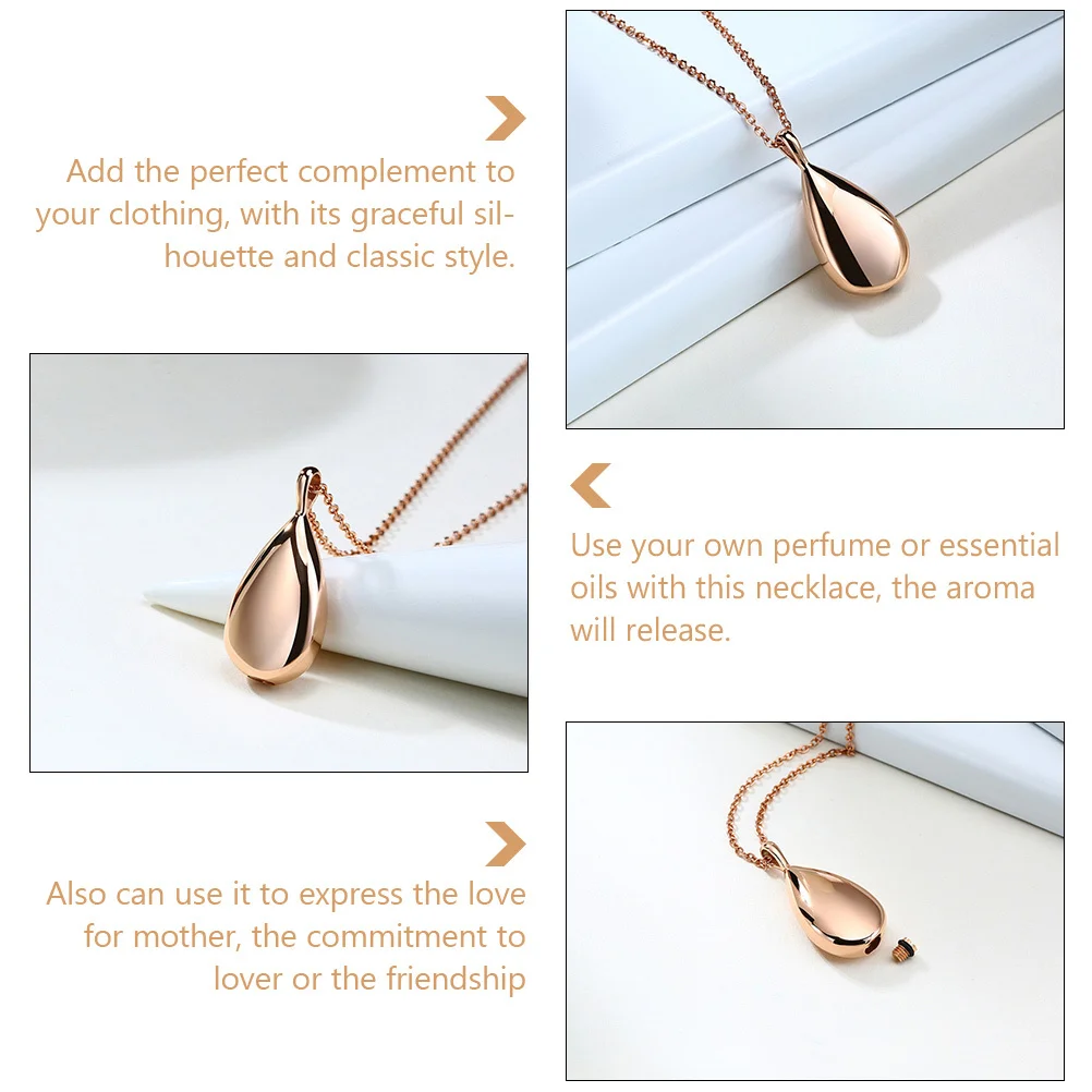 

Perfume Necklace Premium Titanium Steel Creative Portable Essential Oil Diffuser Necklace Aromatherapy Jewelry