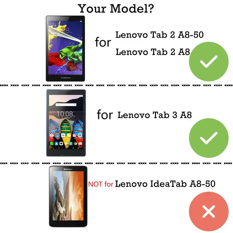 กรณีสำหรับ Lenovo Tab 3 8 TB3-850M/850F Slim Stand ฝาครอบหนัง PU สำหรับ Lenovo Tab 2 A8-50 a8-50F A8-50LC 8.0 "ฝาครอบ Capa