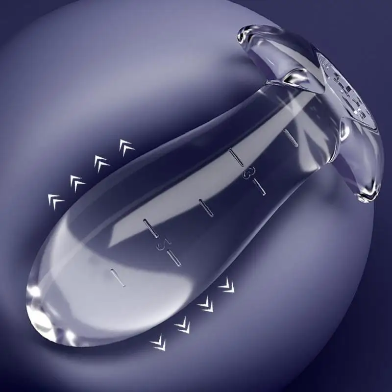 Large Crystal Clear Silicone Dragon Egg Anal Plug With Size Markings Soft Flexible Prostate Massager For Men And Women view 4