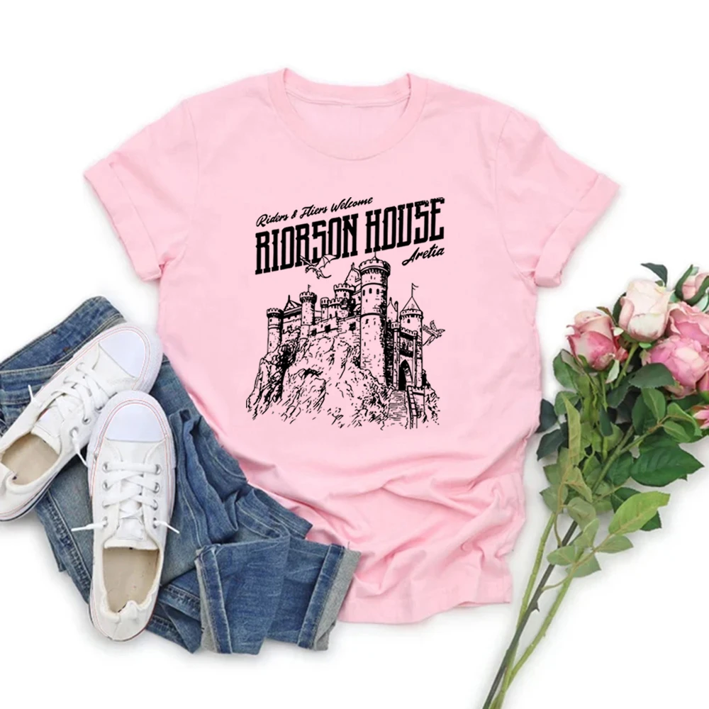 Riorson House Aretia Camiseta Iron Flame e Onyx Storm Camisa Unissex Camisetas de Manga Curta Vintage Quarta Asa Camiseta Streetwear