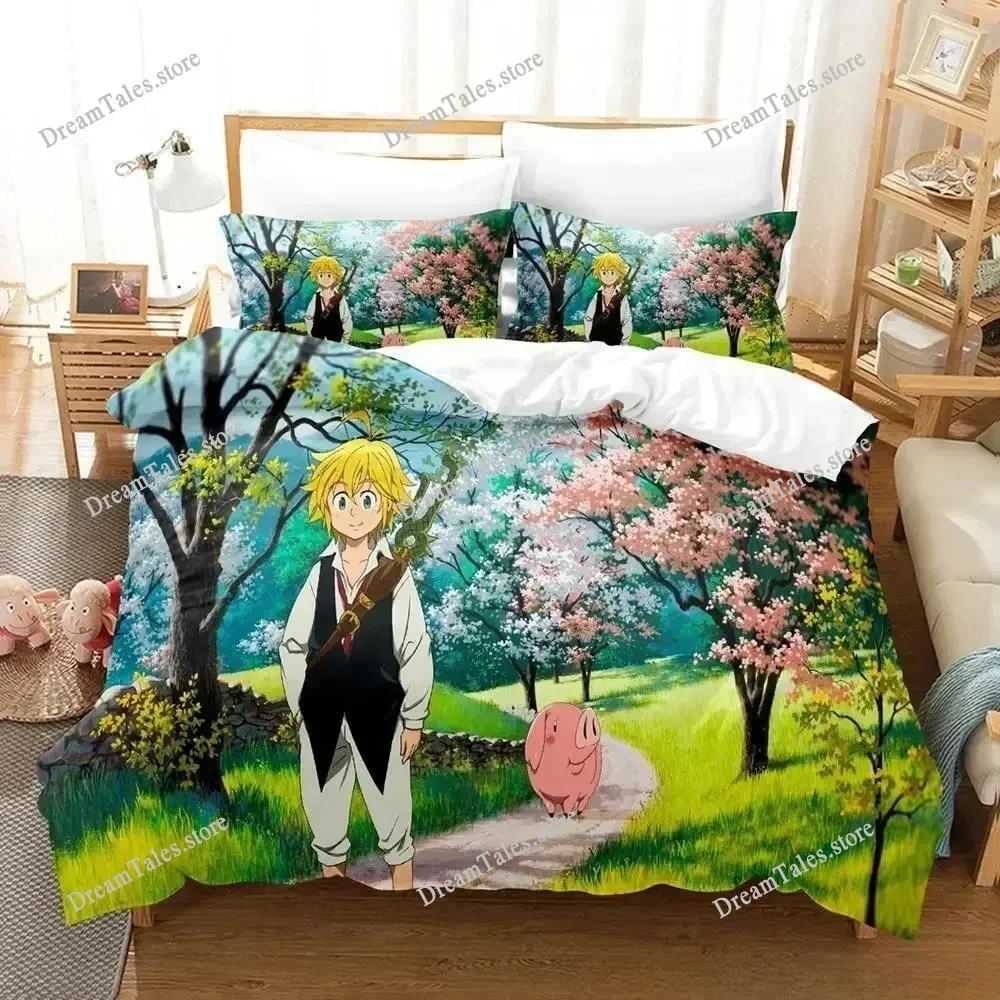 Escanor The Seven Deadly Sins Bedding Set Single Twin Full Queen King Size Bed Set Adult Boys Bedroom Duvet Cover Sets 3D Anime