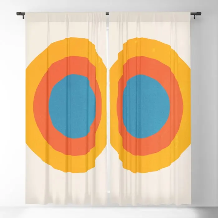 Bauhaus Circles: 1919 Exhibition Blackout Curtains 3D Print Window Curtains For Bedroom Living Room Decor Window Treatments