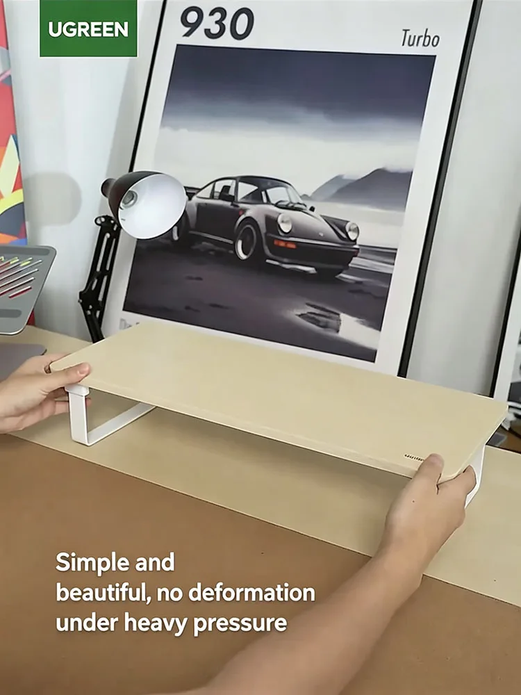 

Foldable Wood Computer Stand UGREEN Multifunctional Desktop Monitor Riser Holder for Notebook