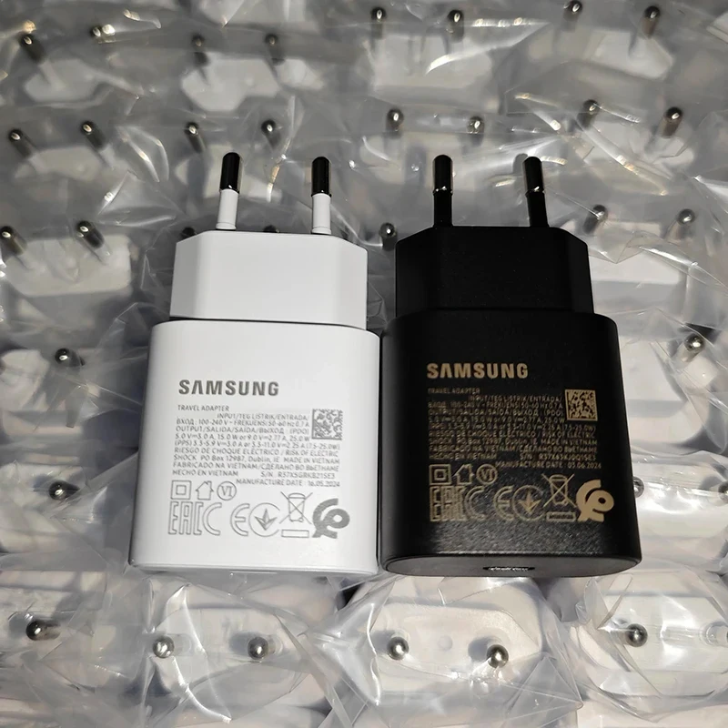 Original 25w Samsung Charger Super Fast Charge Type C Adapter Samsung Galaxy S25 S24 S24 FE S23 S22 A35 A34 Z Fold Z Flip 7 6 5