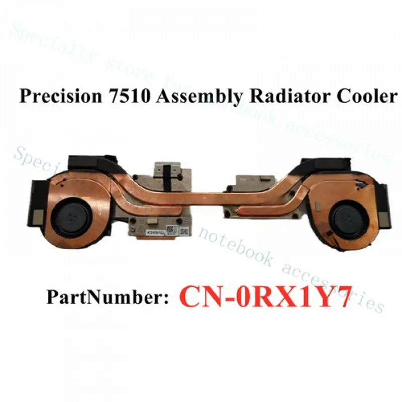 A+ For Dell Precision 7510 Laptop Cooling Heatsink Fan Cooler AT2KF007ZCL CN-0RX1Y7