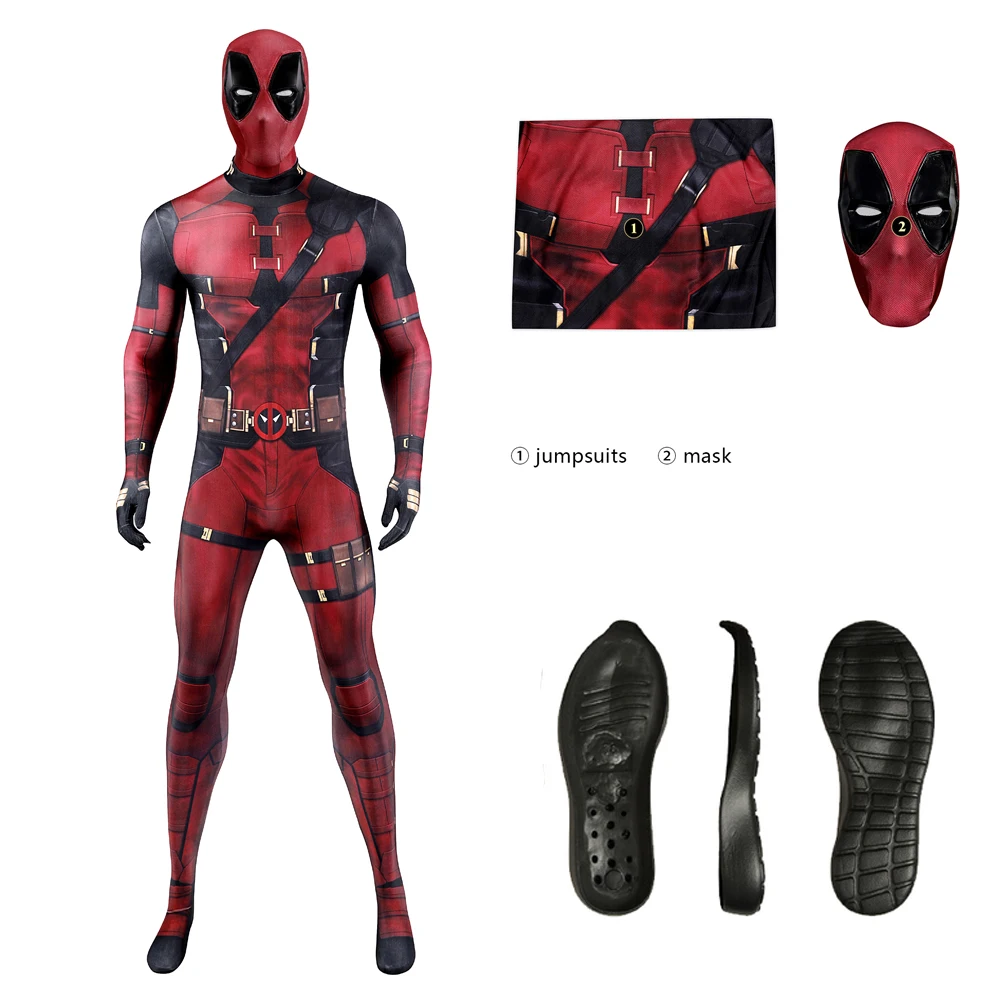 

Adult Male Superhero Dwenston Wilson Role-Playing Costume Halloween Party Revelry Zentai Tight Jumpsuit Mask Headgear Helmet