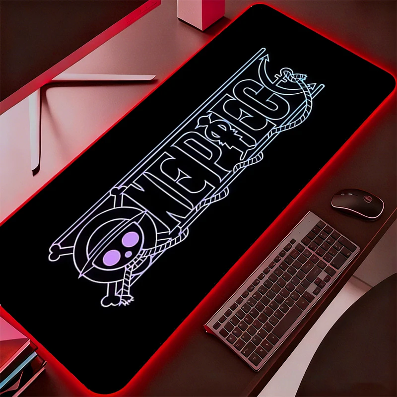 RGB Mouse Pad Gamer One Piece Gaming Accessories Varmilo Keyboard PC Computer Desk Mat Carpet Backlight LED Mousepad