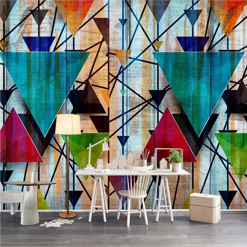 Customized products Photo Wallpaper Modern 3D Personality Color Geometry Mural Living Room TV Sofa Study Background Wall bedroom