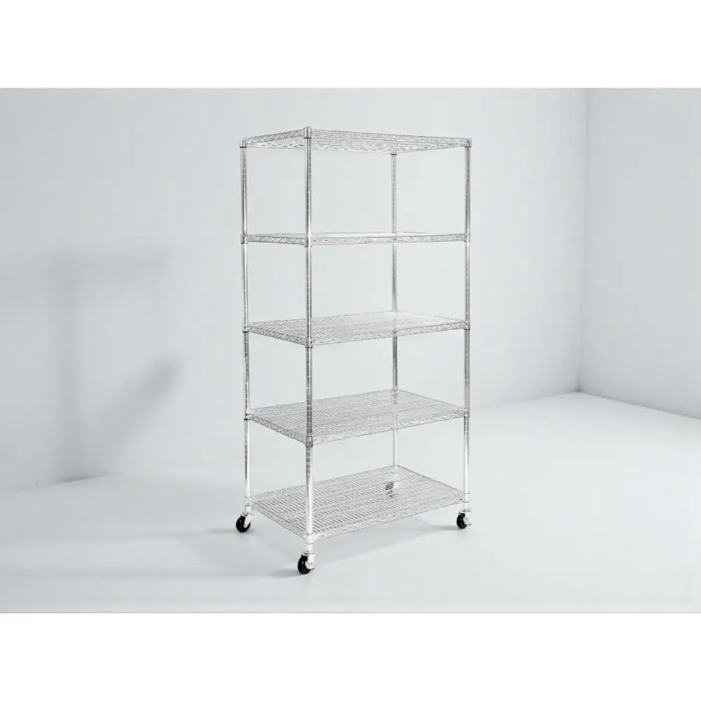 

5-ярусный стеллаж из стальной проволоки, 36x24x72, идеально подходит для гаража, склада, офиса, ресторана, класса, кухни