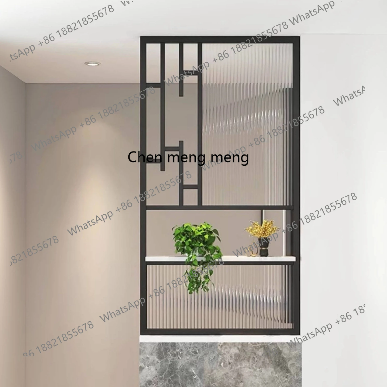 Stainless steel screen guest dining room cabinet bathroom washbasin modern simple wrought iron