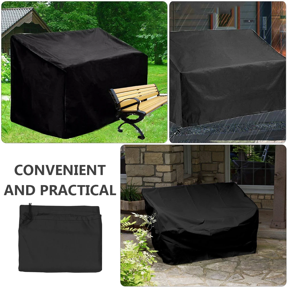 

Waterproof Protective Cover for Garden Bench Seat Outdoor Furniture Dust Covers 210D Oxford Cloth Durable Sun Proof Snow Proof