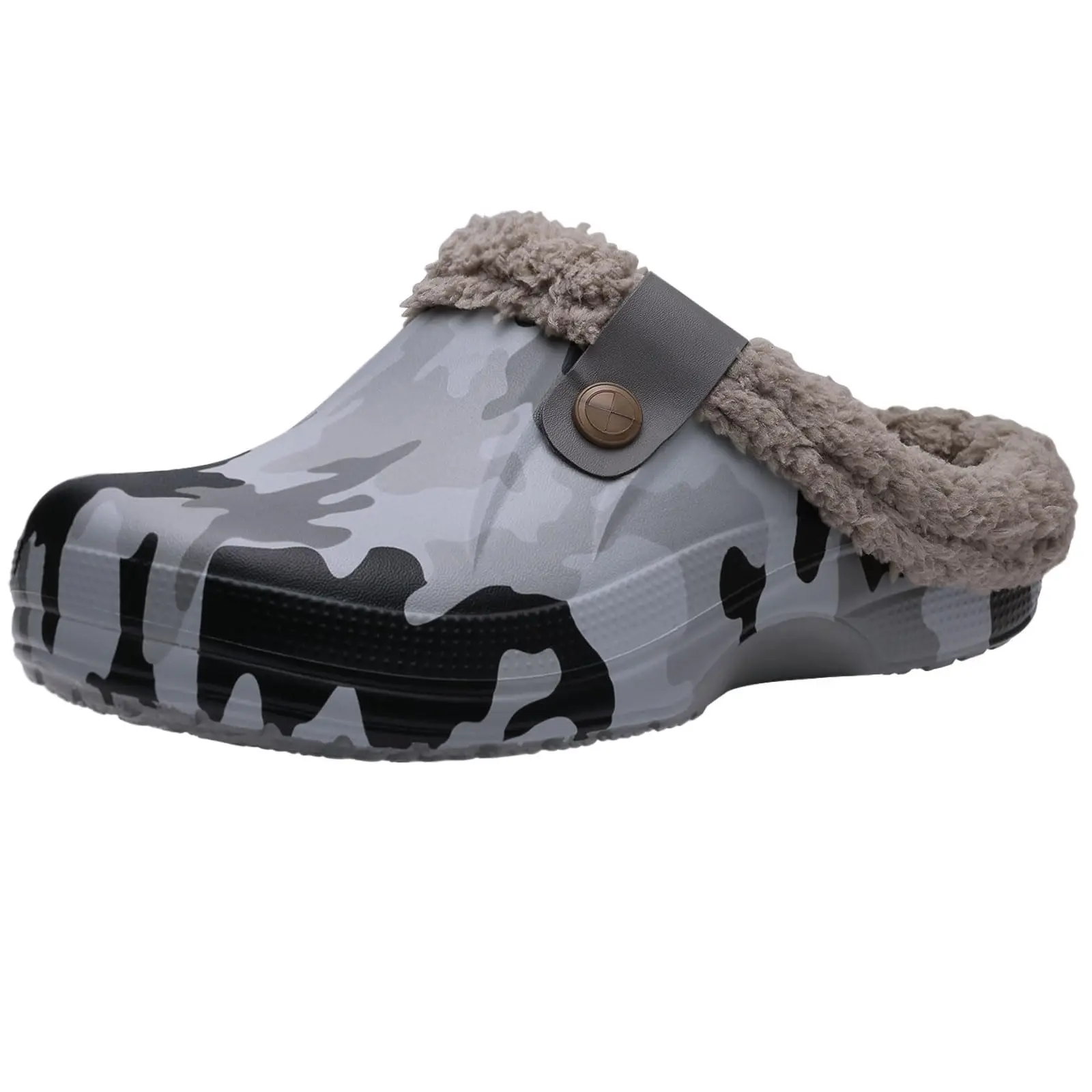 Pallene Pelz Gefüttert Clogs Frauen Männer Wasserdichte Graden Schuhe Winter Fuzzy Hausschuhe Plüsch Schlafzimmer Schuhe Outdoor Mode Pelz Clogs