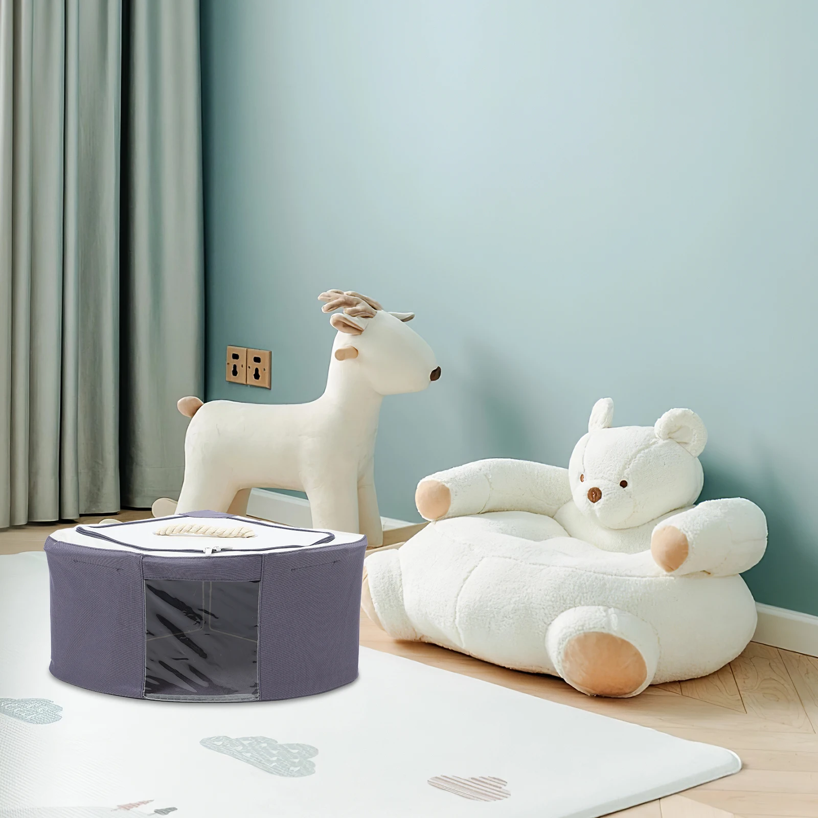 

Waterproof Storage Box Thickened Oxford Cloth Foldable Triangle Home Corner Organizer Books Container Small Random Color