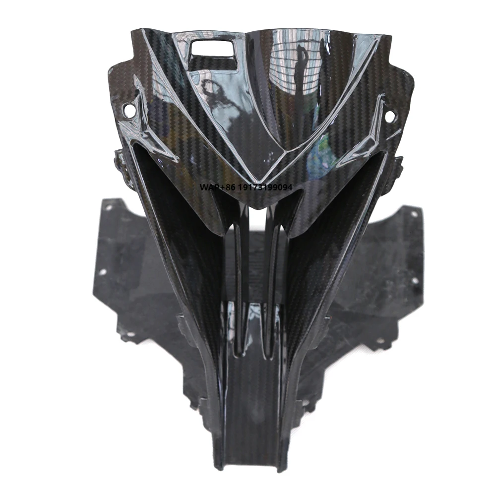 For S1000RR 2015-2018 Motorcycle Modification Carbon Fiber Head Nose Cowl Air Intake Shell Center Front Fairing Cowls
