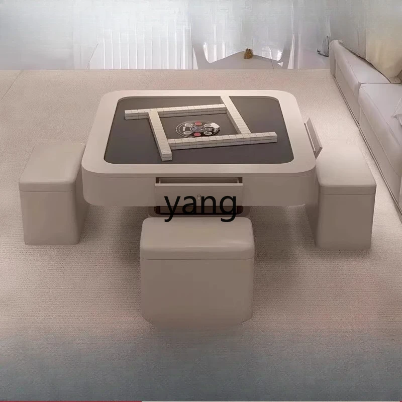 

LZR new coffee table dual-purpose mahjong table electric lifting household dining table household