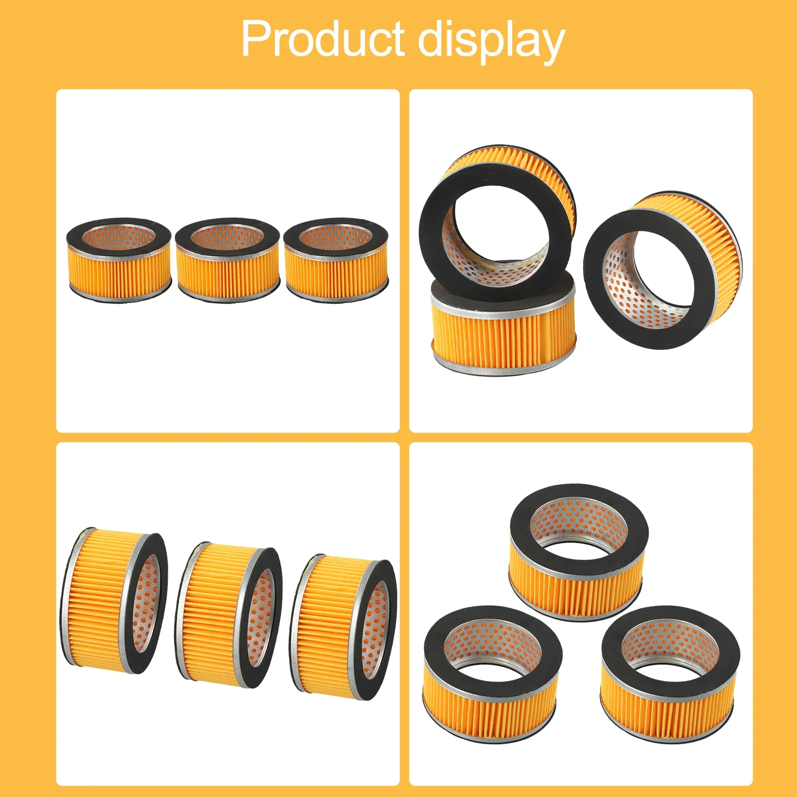 Air Compressor Spare Part 3pcs Cylinder Shape Inside Dia Element Filter Assembly For Reducing Wear During Piston Operations