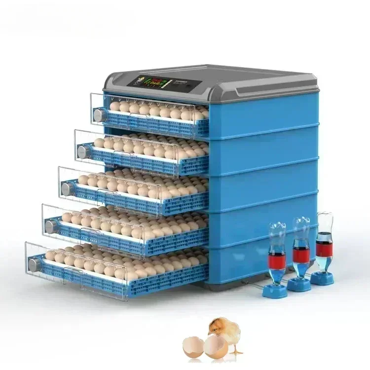 Fully Automatic Dual Power Hatching Machine 256-500 Capacity Egg Incubator Chick Roller Automatic Temperature Humidity Control