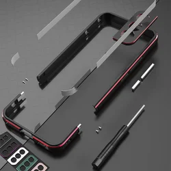 Aluminum Bumper & Metal Lens Frame Case for Samsung Galaxy S25 Plus S26 S24 Ultra S23Ultra S24Ultra S24+ Luxury Shockproof Cover